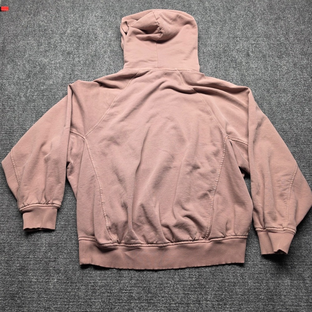 Madewell Oversized French Terry Raglan Hoodie Sweatshirt Women S Dusty Mauve - Picture 9 of 10